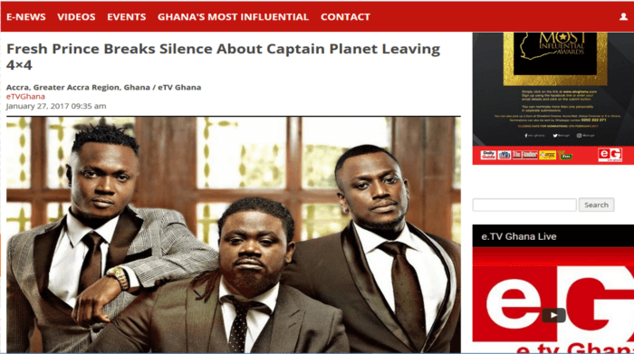 Fresh Prince breaks silence