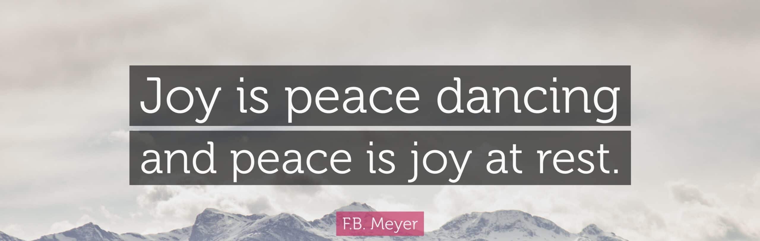 Next Chapter: One of Peace and Inexplicable Joy.
